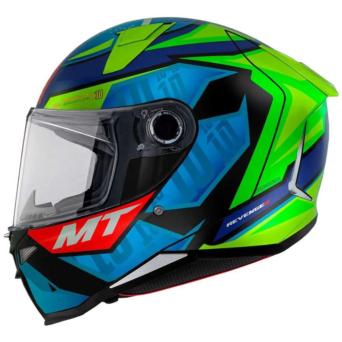 MT HELMETS - CASCO MT REVENGE 2S ECE2206 DIOGO MOREIRA AZUL MATE TLL XL