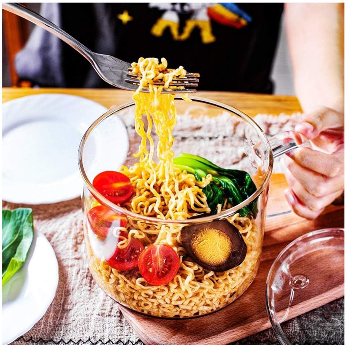 ONE PIXEL - Olla De Vidrio Transparente Resistente Al Calor Gran Capacidad