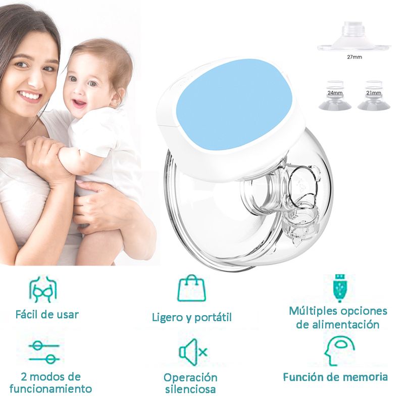 CARER SPARK - Extractor Eléctrico De Leche Manos Libres Con Accesarios