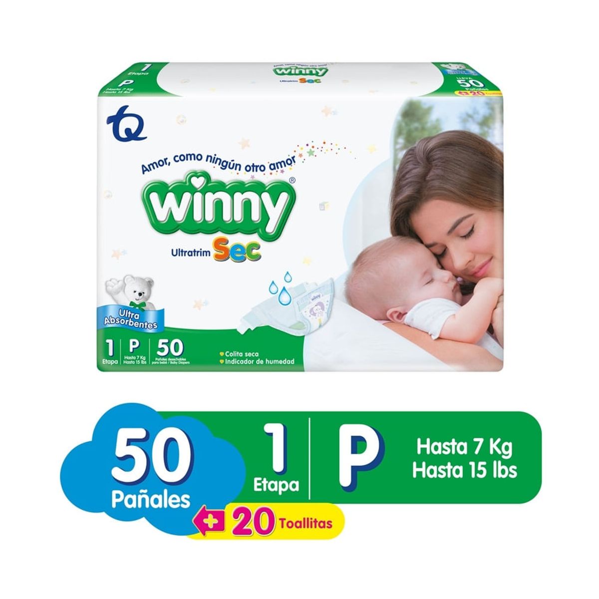 WINNY - Oferta Panal Winny Ultratrim Etapa 1 X 50Und + 20 Toallitas