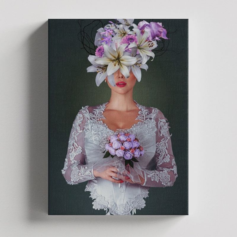 TAYRONA STORE - Cuadros Retablo Mujeres Floreadas 025 - 35x50cm