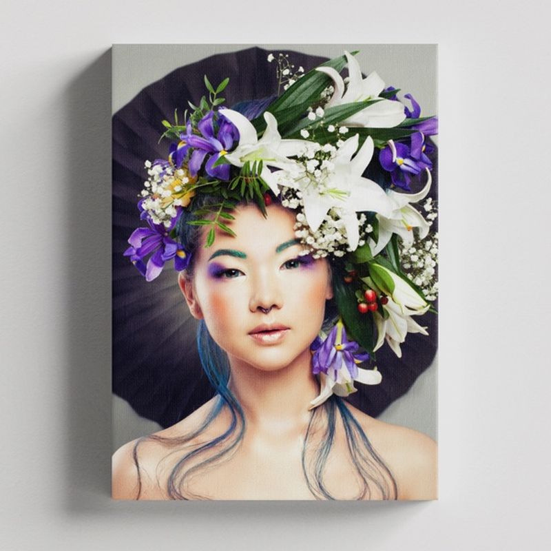 TAYRONA STORE - Cuadros Retablo Mujeres Floreadas 035 - 35x50cm