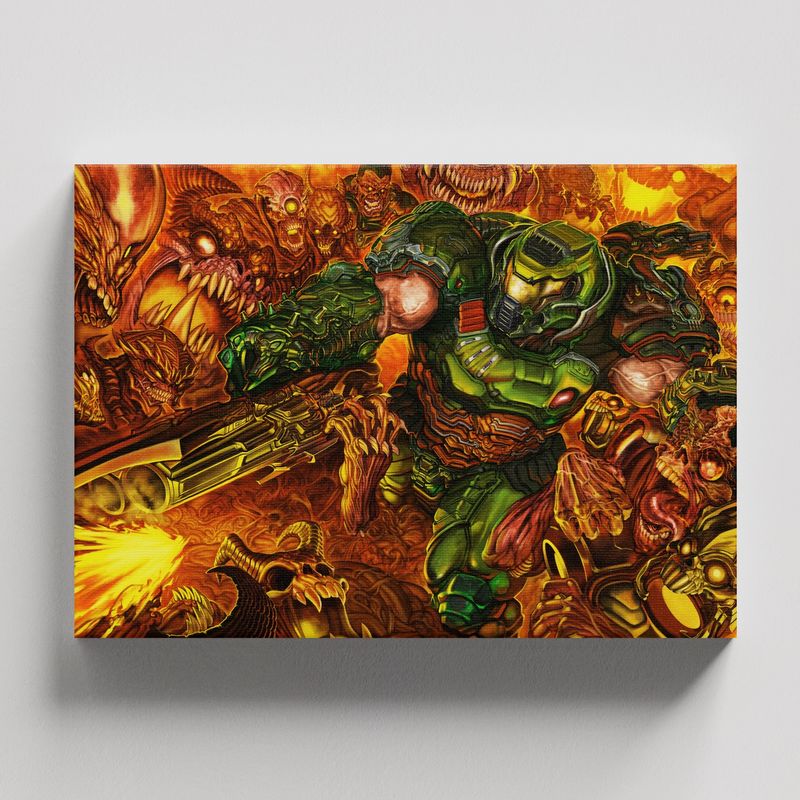 TAYRONA STORE - Cuadros Retablo Video Juegos Doom 003 - 50x35cm