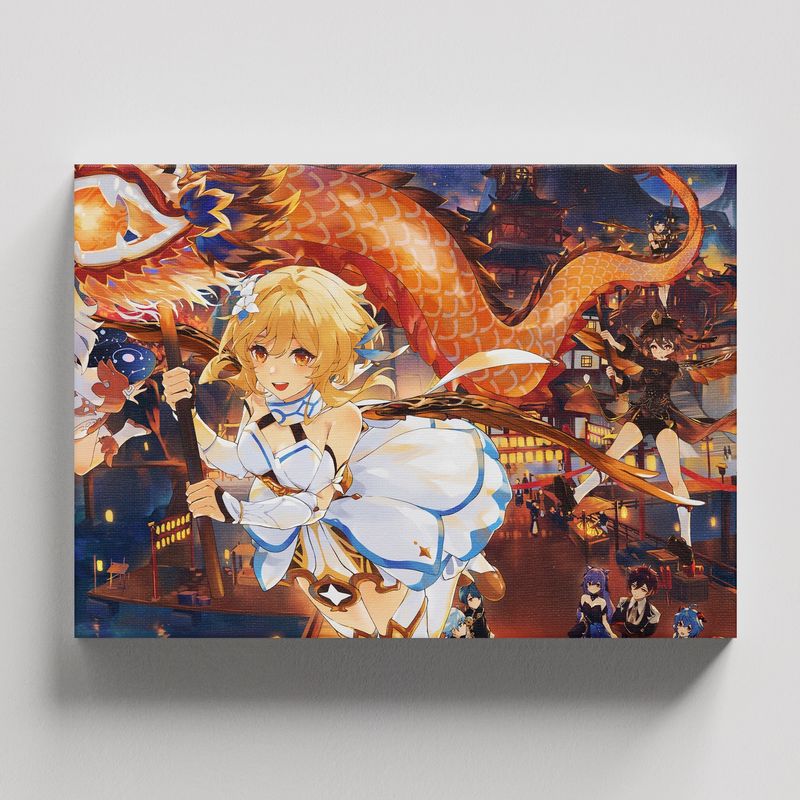 TAYRONA STORE - Cuadros Retablo Video Juegos Genshin Impact 016 - 50x35cm