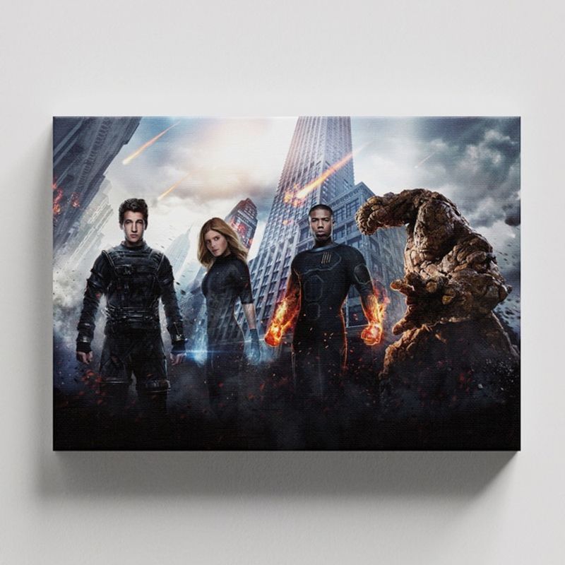 TAYRONA STORE - Cuadros Retablo Marvel Los 4 Fantasticos 007 - 50x35cm