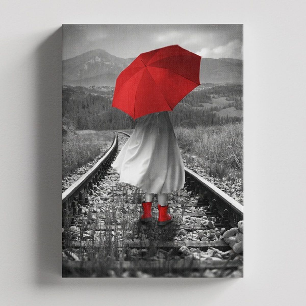 TAYRONA STORE - Cuadros Retablo Blanco Negro y Rojo 015 - 35x50cm