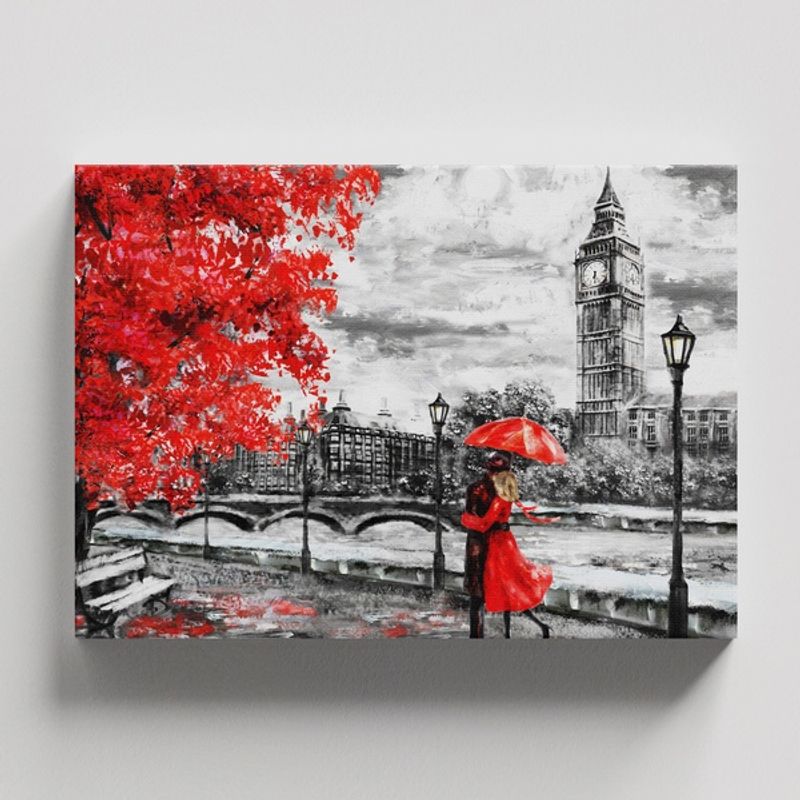 TAYRONA STORE - Cuadros Retablo Blanco Negro y Rojo 035 - 50x35cm
