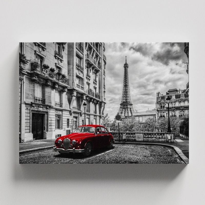 TAYRONA STORE - Cuadros Retablo Blanco Negro y Rojo 048 - 50x35cm