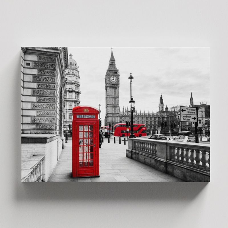 TAYRONA STORE - Cuadros Retablo Blanco Negro y Rojo 044 - 50x35cm