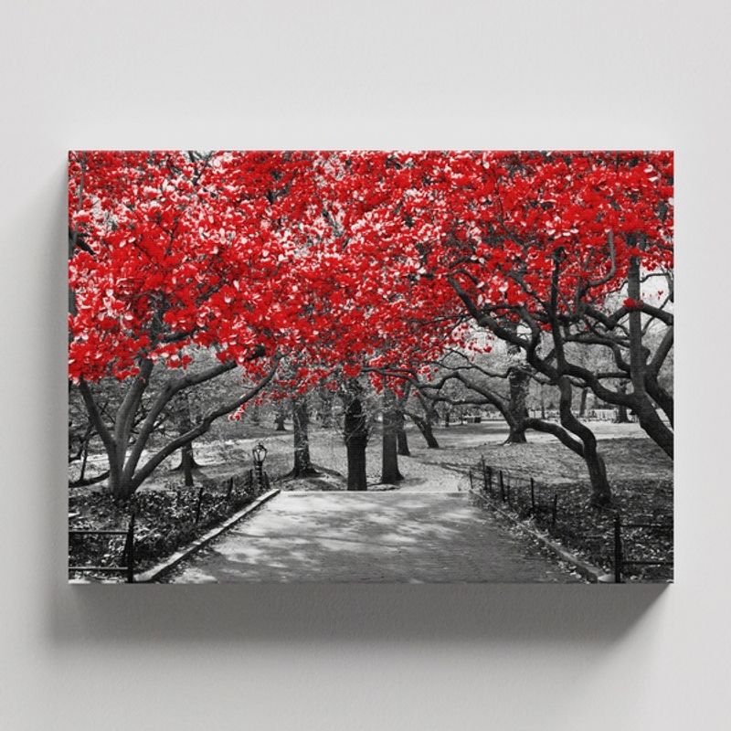 TAYRONA STORE - Cuadros Retablo Blanco Negro y Rojo 054 - 50x35cm