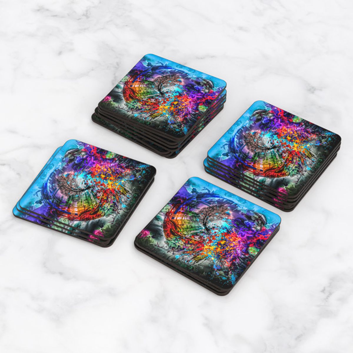 TAYRONA STORE - Portavasos Tayrona Store Set x 6 Arbol Colores 03