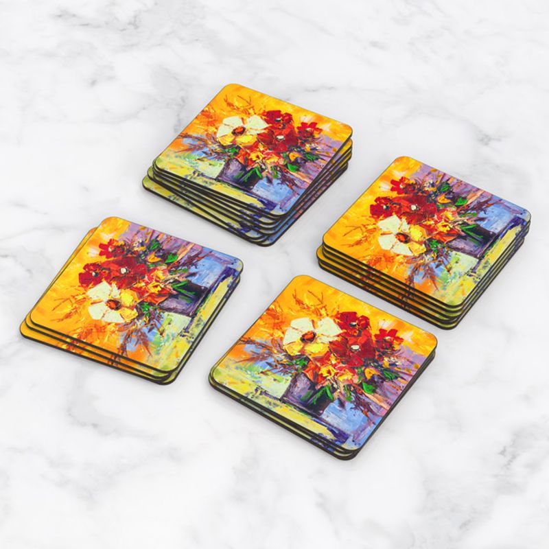TAYRONA STORE - Portavasos Tayrona Store Set x 6 Pintura Flores 45