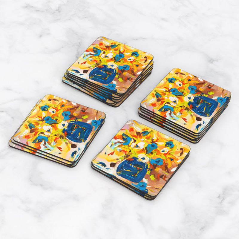 TAYRONA STORE - Portavasos Tayrona Store Set x 6 Pintura Flores 43