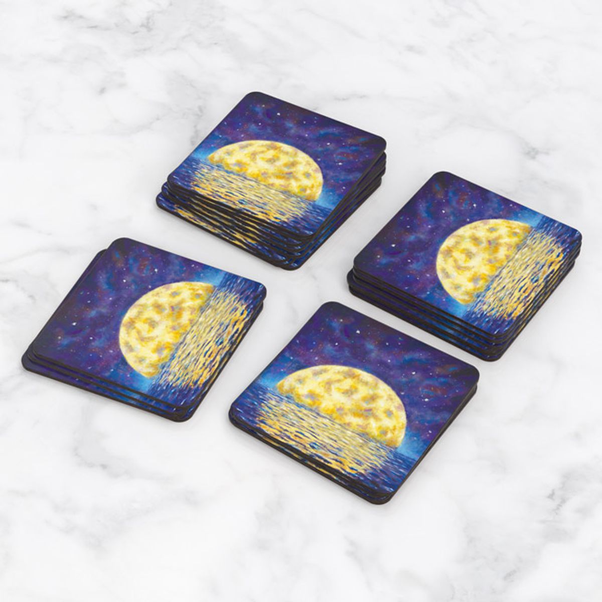 TAYRONA STORE - Portavasos Tayrona Store Set x 6 Pintura Luna Y Mar