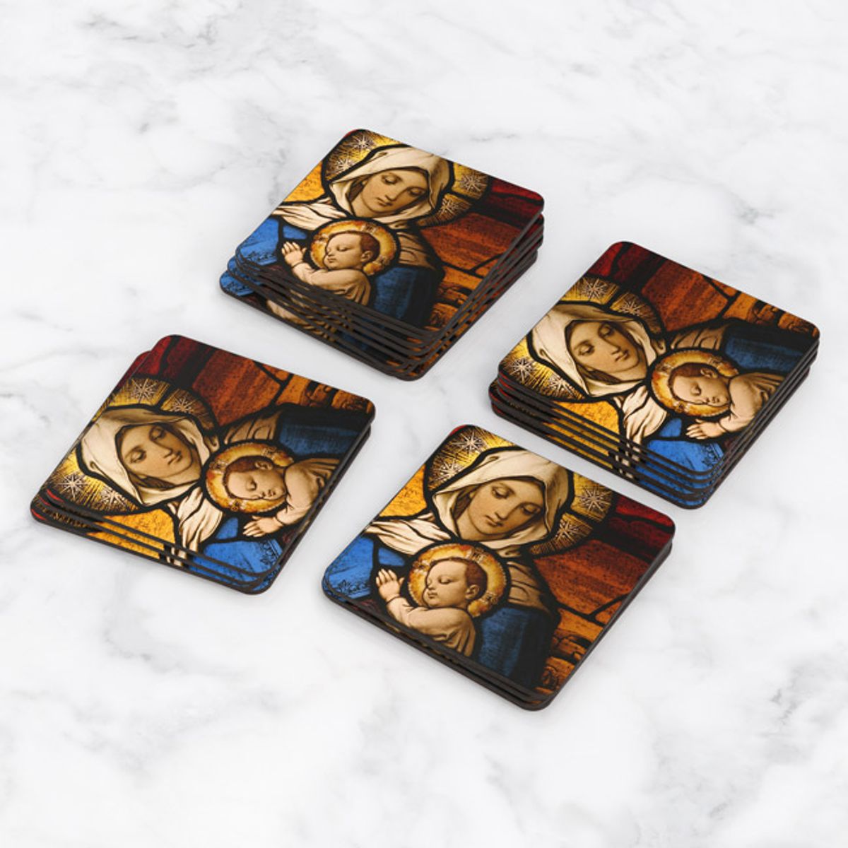 TAYRONA STORE - Portavasos Tayrona Store Set x 6 Virgen Maria 01