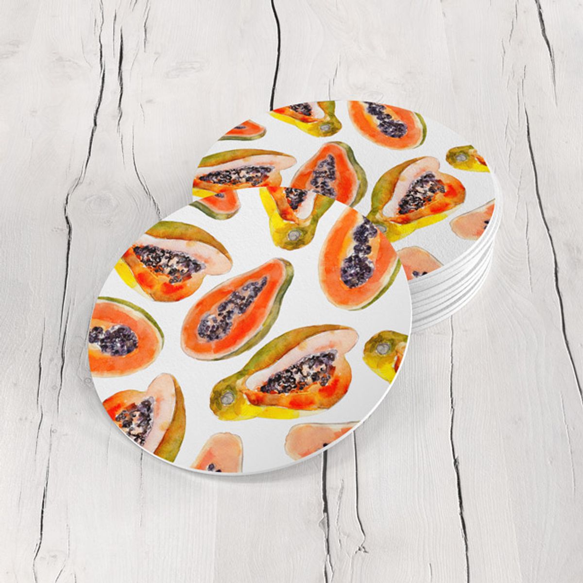 TAYRONA STORE - Portavasos Tayrona Store Set x 6 Papaya 01