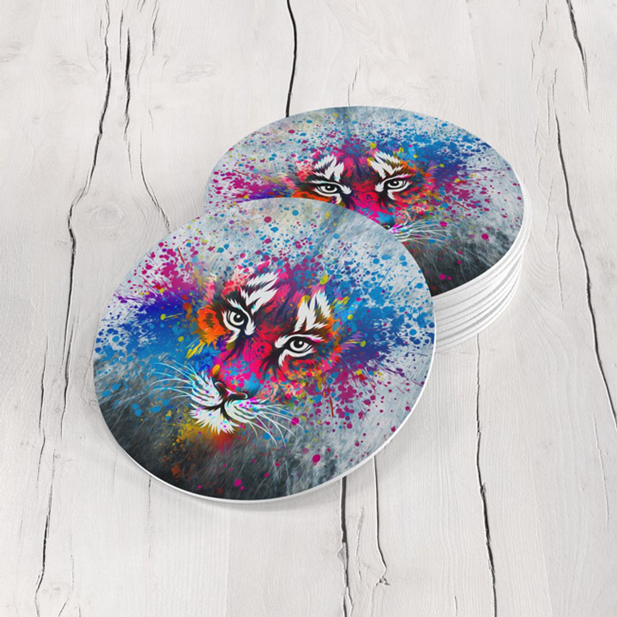 TAYRONA STORE - Portavasos Tayrona Store Set x 6 Tigre Colores 06