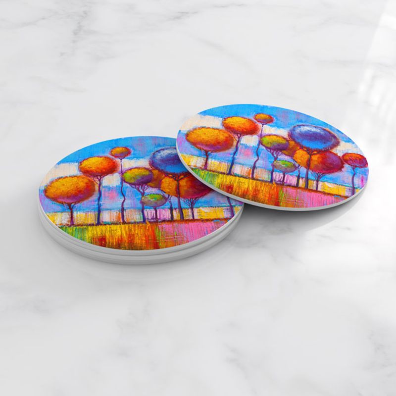 TAYRONA STORE - Portavasos Tayrona Store Set x 6 Pintura Arboles 25