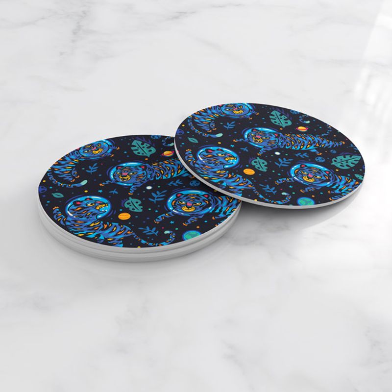TAYRONA STORE - Portavasos Tayrona Store Set x 6 Tigre Azul