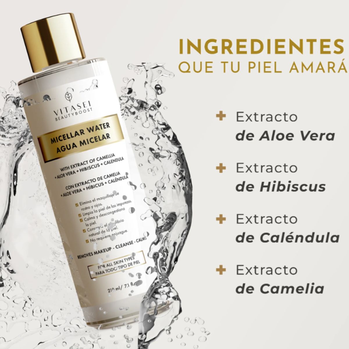 VITASEI - KIT AGUA MICELAR + GEL LIMPIADOR - EXTRACTOR NATURALES