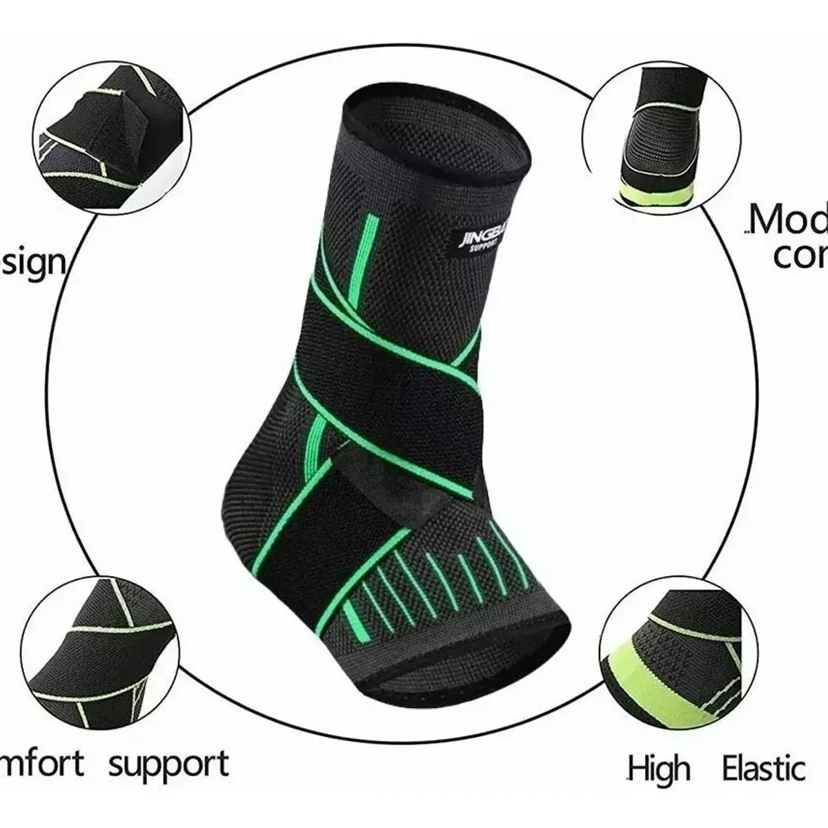 HOME - Tobillera Deportiva Compresión Soporte Lesión Ajustable