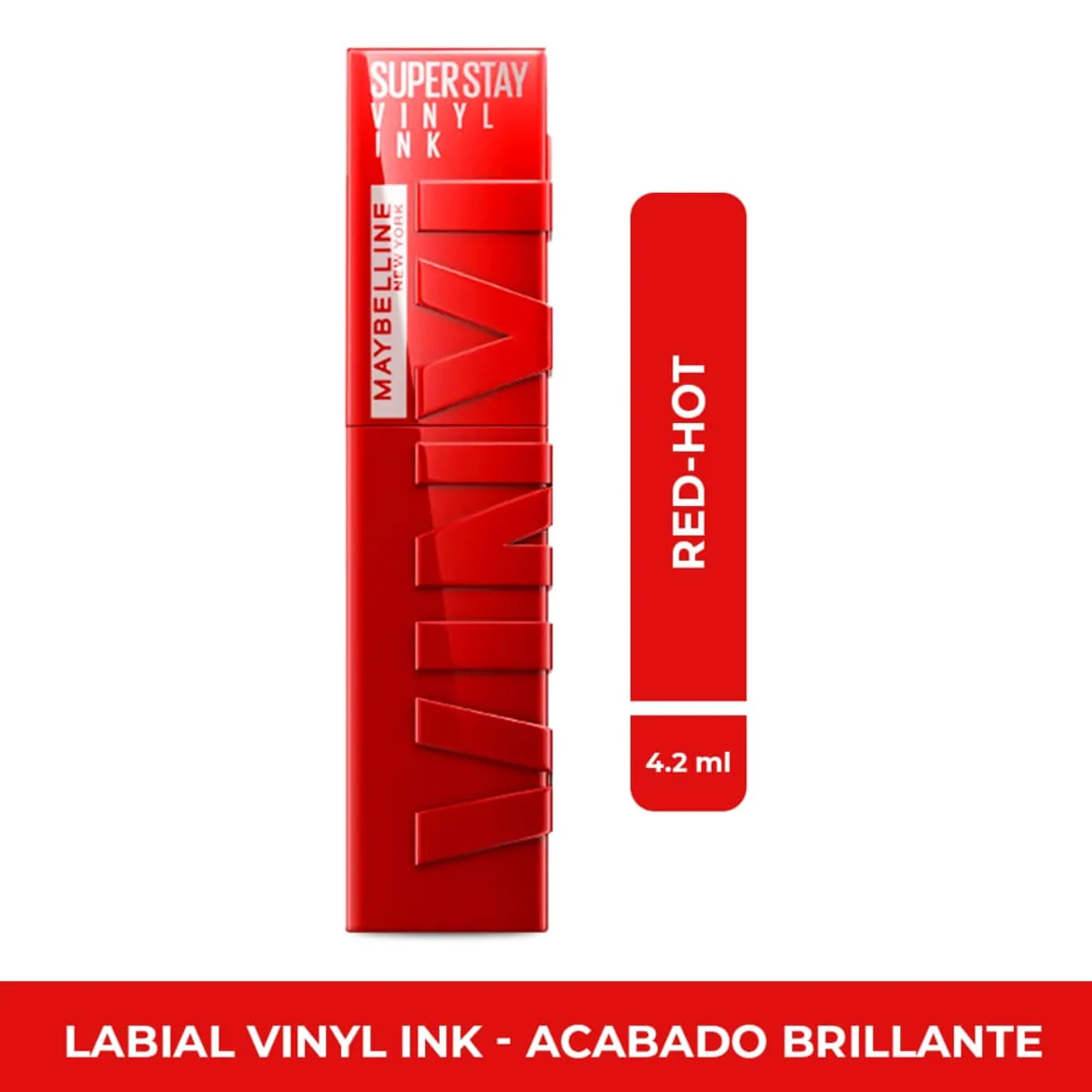 MAYBELLINE - Labial Vinyl Ink Maybelline Superstay Red-Hot X 4.2ml