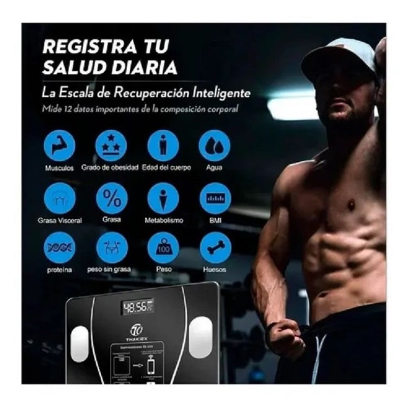 HOME - Bascula Inteligente Bluetooth Vidrio Templa Digital App