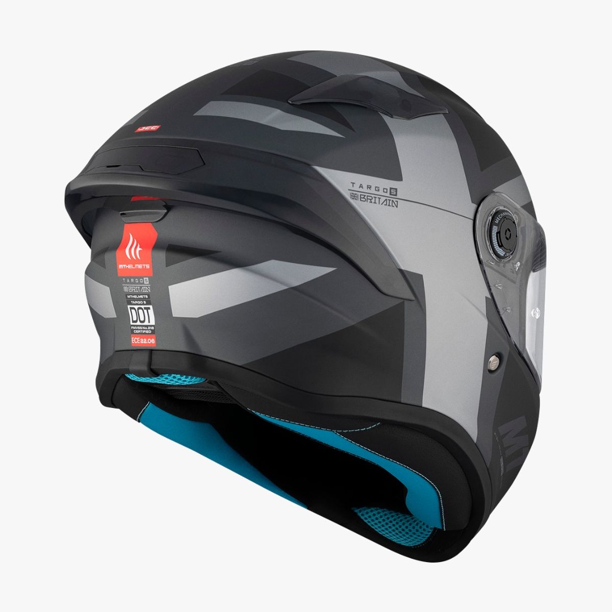 MT HELMETS - CASCO MT TARGO S CERTIFICADO ECE2206 BRITAIN GRIS MATE TLL S