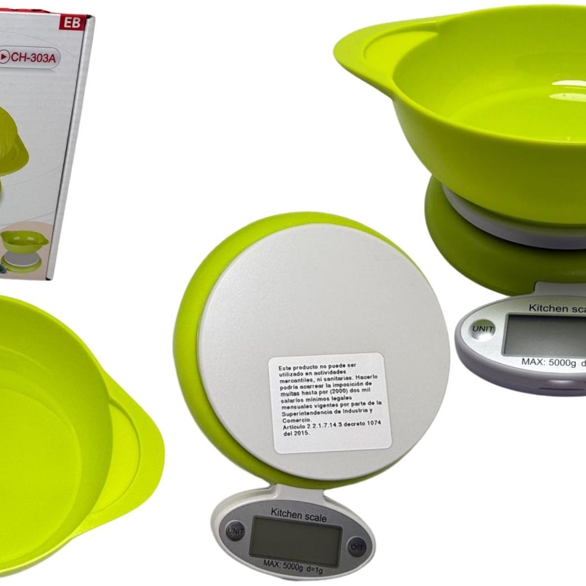 MAZUGI - Pesa Digital Cocina 5kg Bascula Gramera Utensilios De Cocina