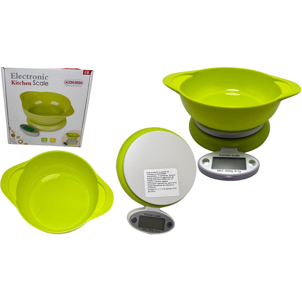MAZUGI - Pesa Digital Cocina 5kg Bascula Gramera Utensilios De Cocina