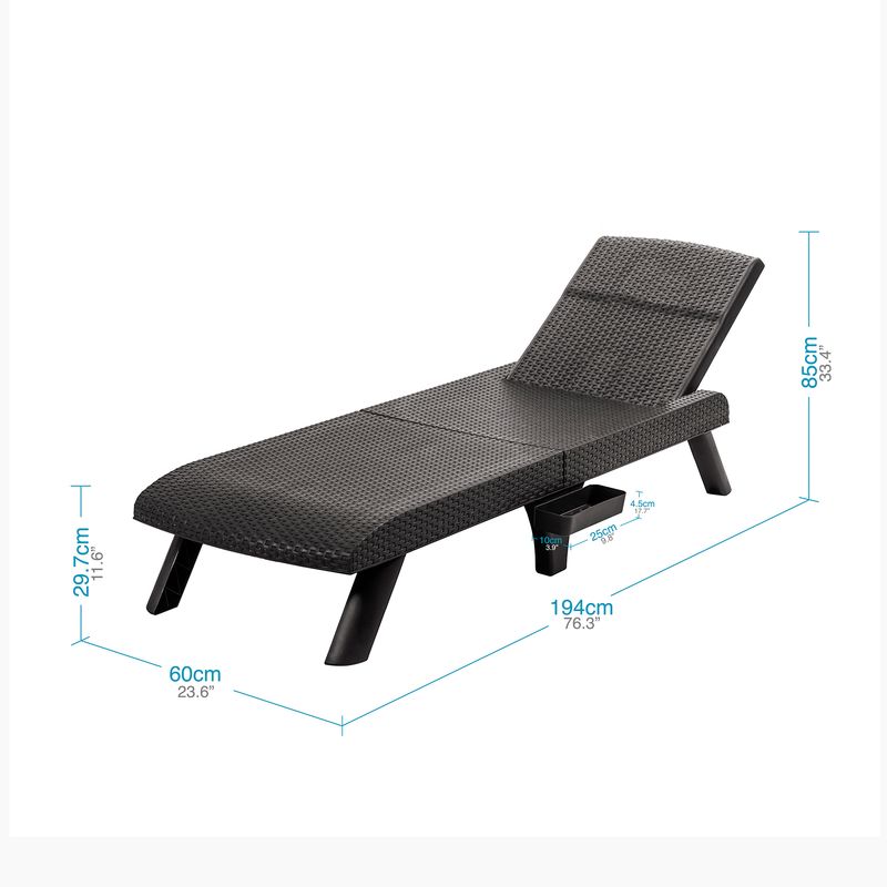 PLASTICOS MQ - Silla Cama Asoleadora Para Exterior Tipo Ratan Marca Mq