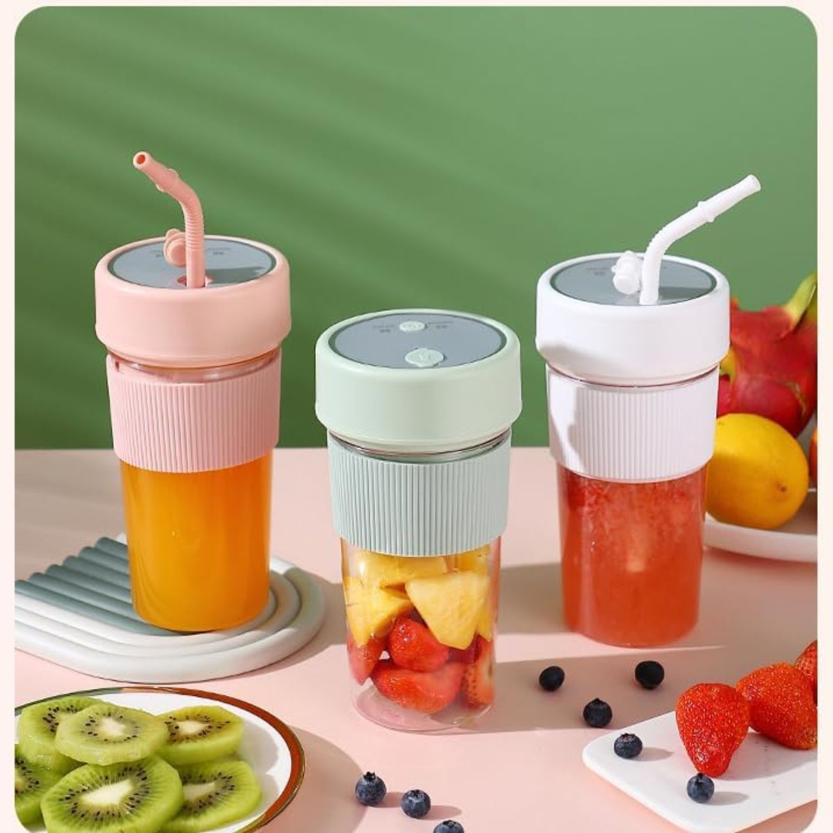 GENERICO - Licuadora Batidora Personal Jugos Portátil Termo Recargable