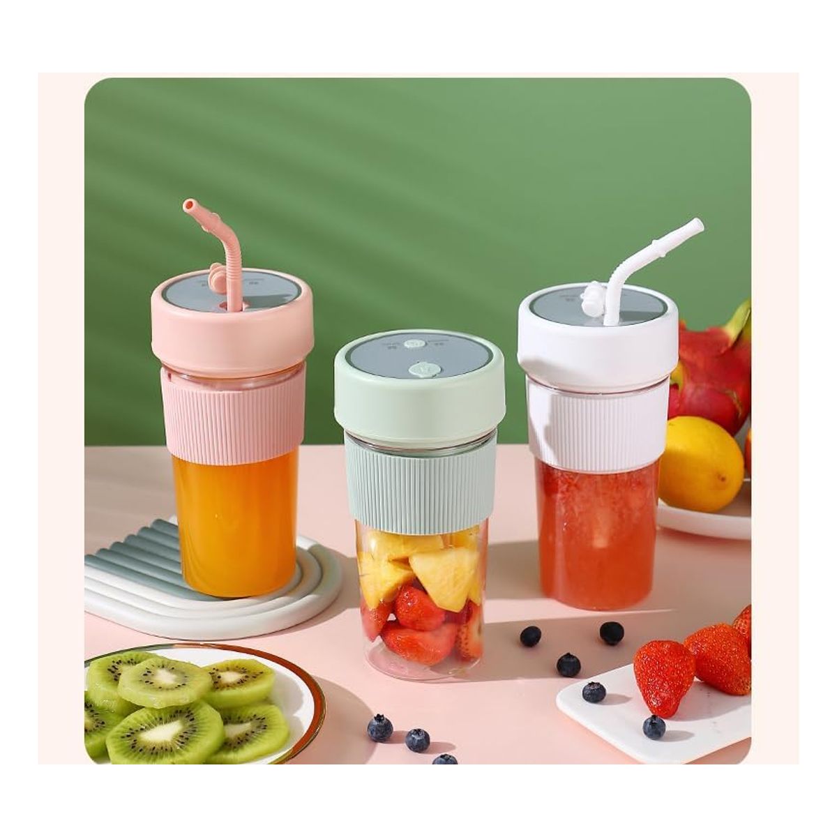 GENERICO - Licuadora Batidora Personal Jugos Portátil Termo Recargable