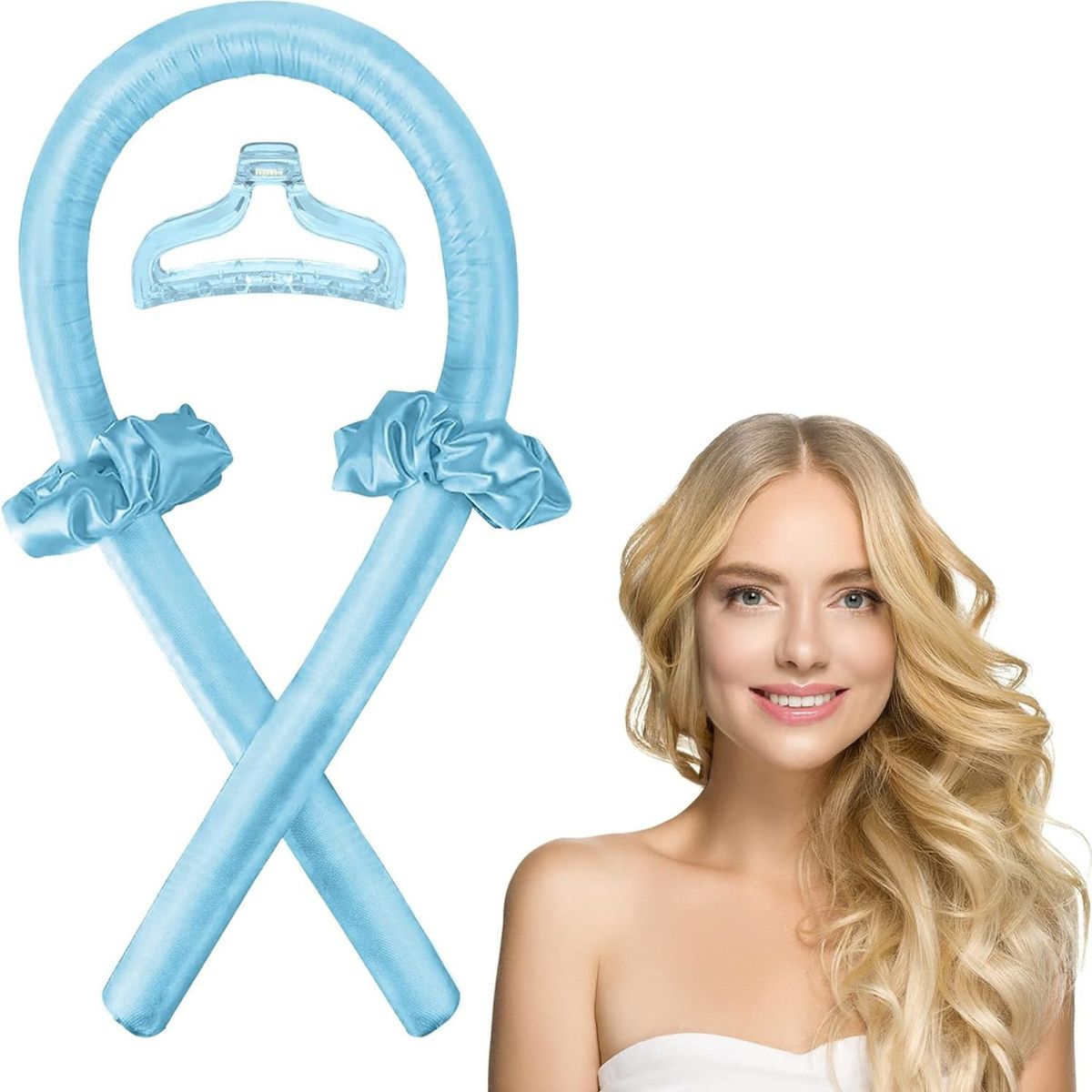 GENERICO - Rizadora Diadema Satin Tubo Flexible Ondas Sin Calor Cabello