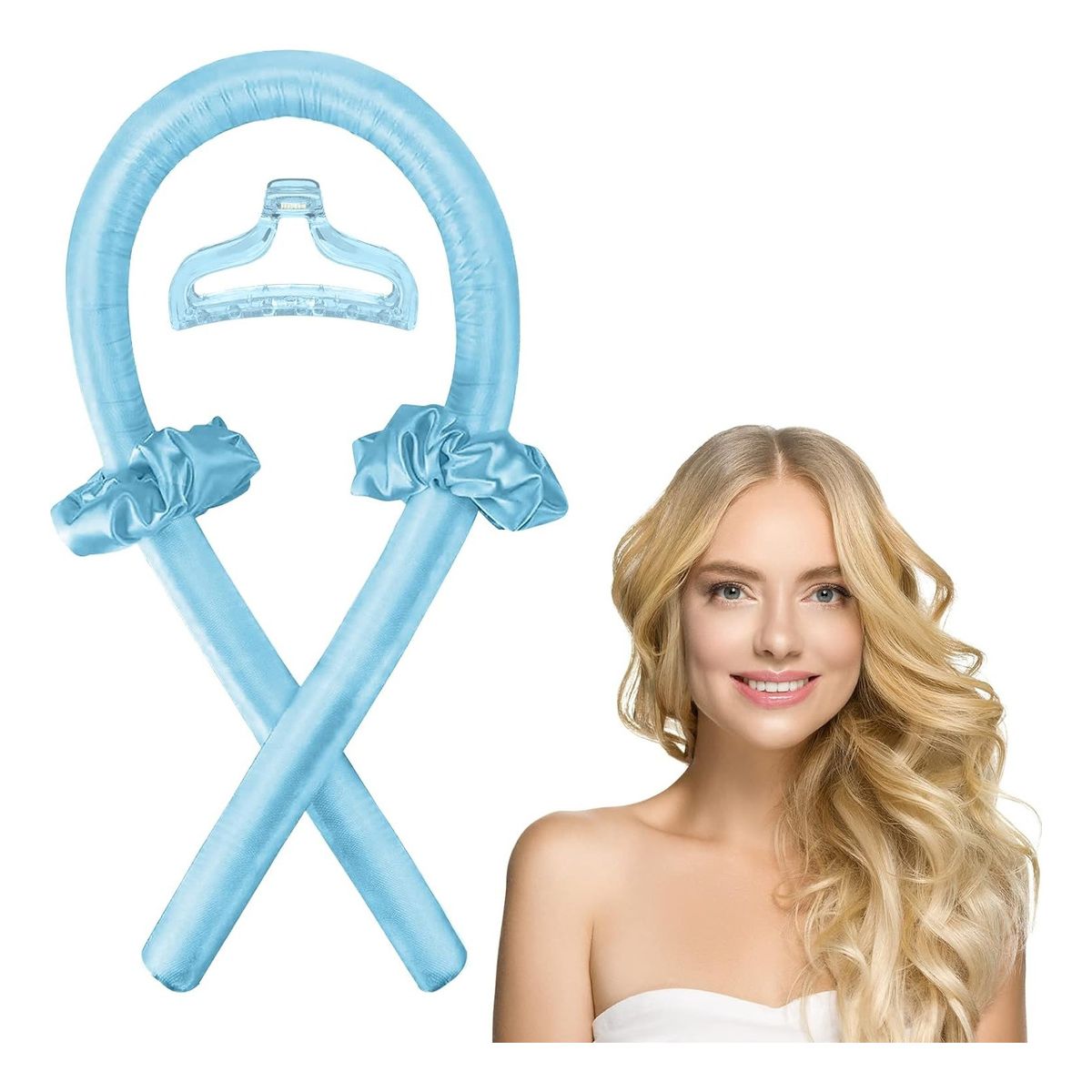 GENERICO - Rizadora Diadema Satin Tubo Flexible Ondas Sin Calor Cabello