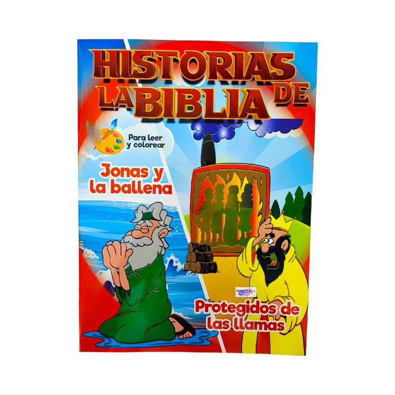 GENERICO - Cartilla Historias de la Biblia para Leer y Colorear - Jonás y la Ballena