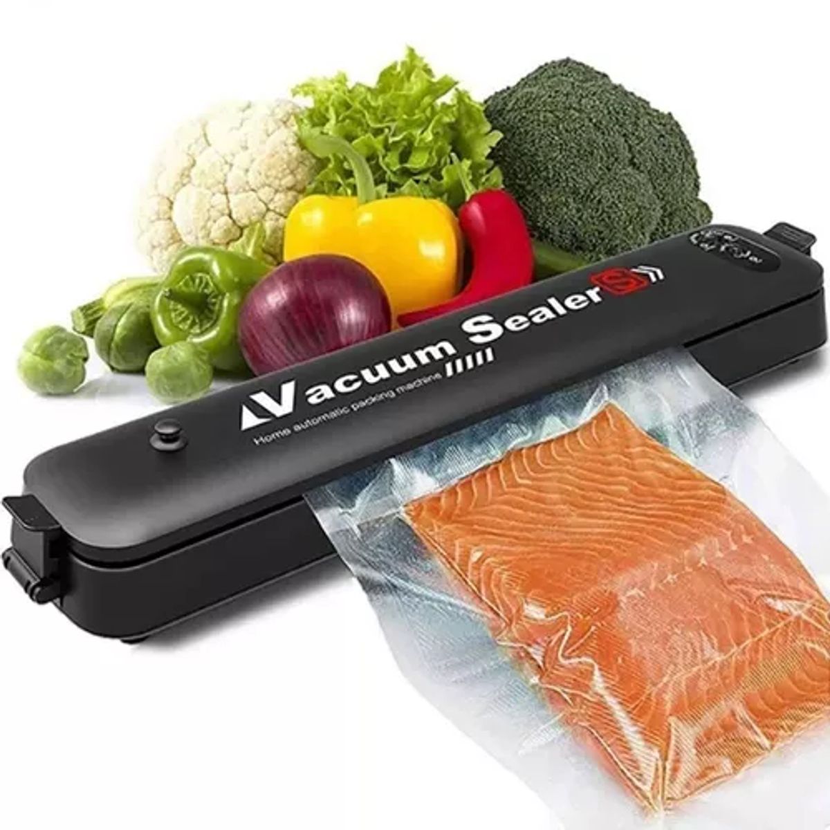GENERICO - Maquina Empacadora Selladora Al Vacio Alimen Food + 10 Bolsas