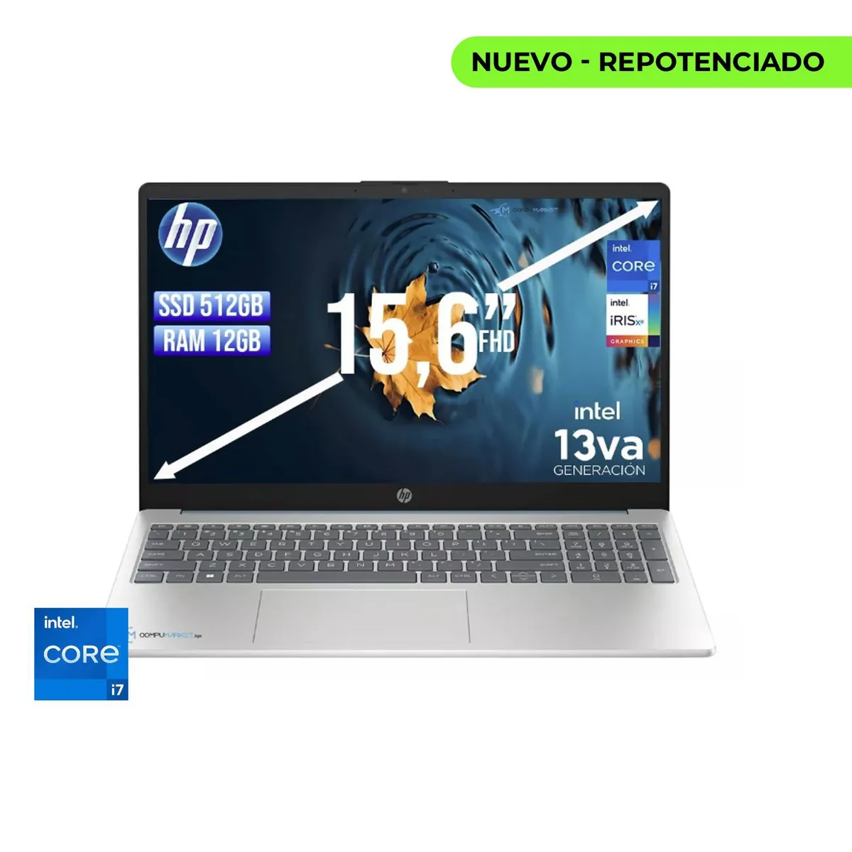 HP - Portatil Hp 15 Intel Core I7 1355u Ssd 512gb Ram 12gb Led 15,6 - Win 11 Home