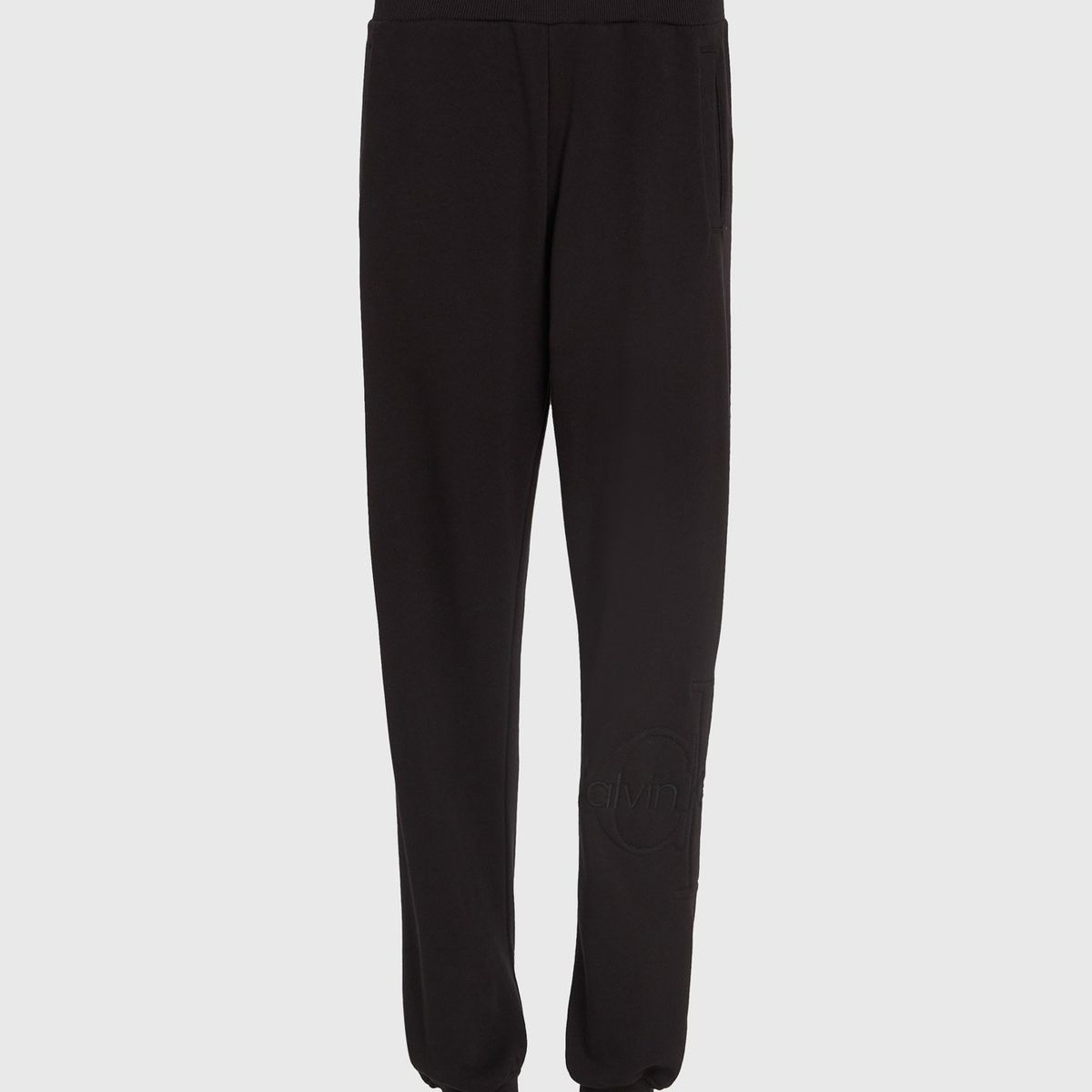 CALVIN KLEIN - Pantalón Negro de Chándal Holgado Con Monograma Para Mujer Calvin Klein