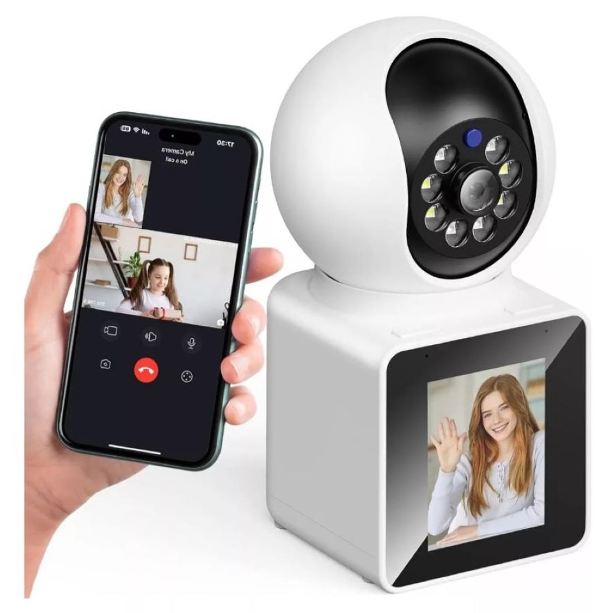 ZHOPI CO - Camara De Seguridad Wifi Video Llamada Con Pantalla