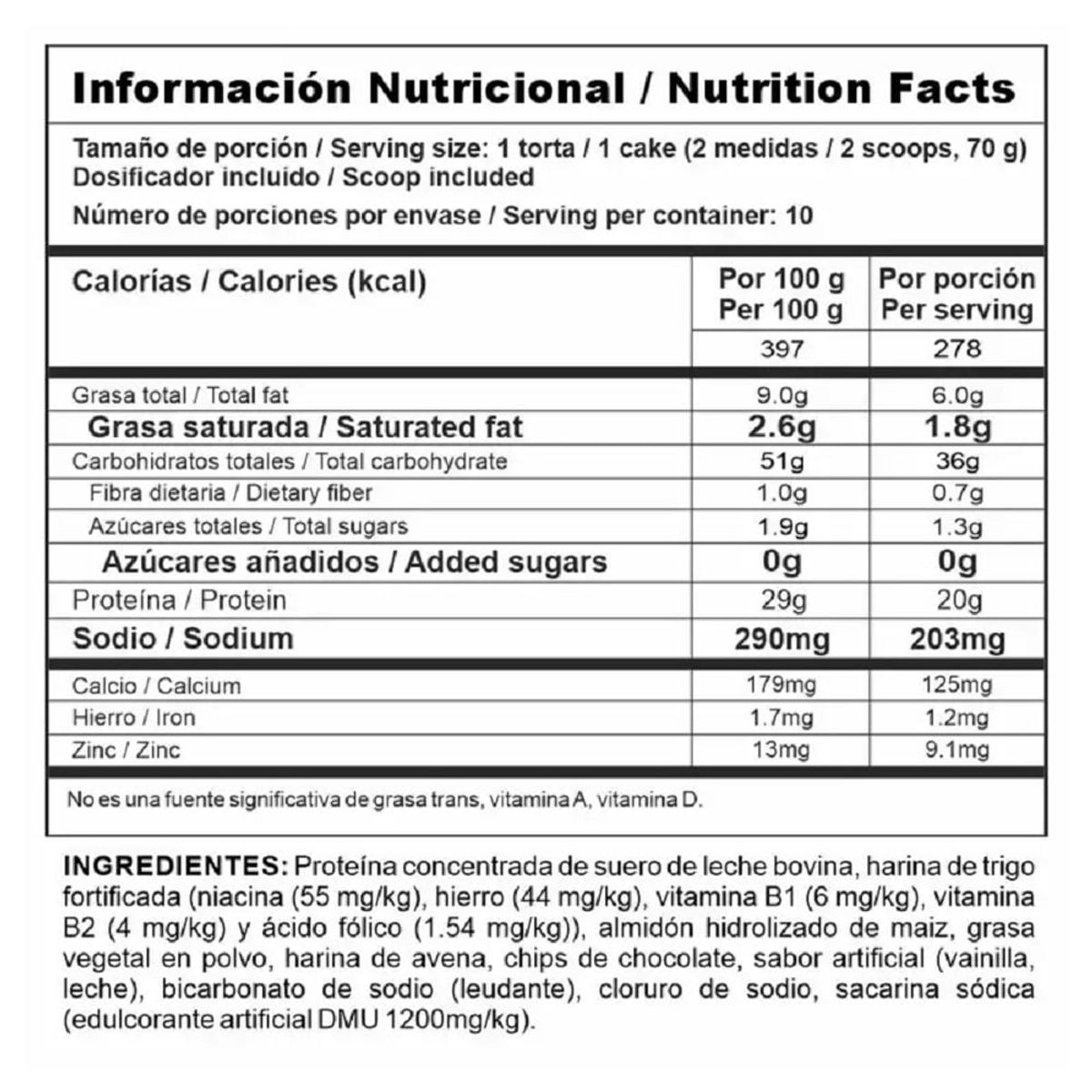 MEGAPLEX - Torta PROTEIN CAKE Vainilla 1.54 lb 700 g