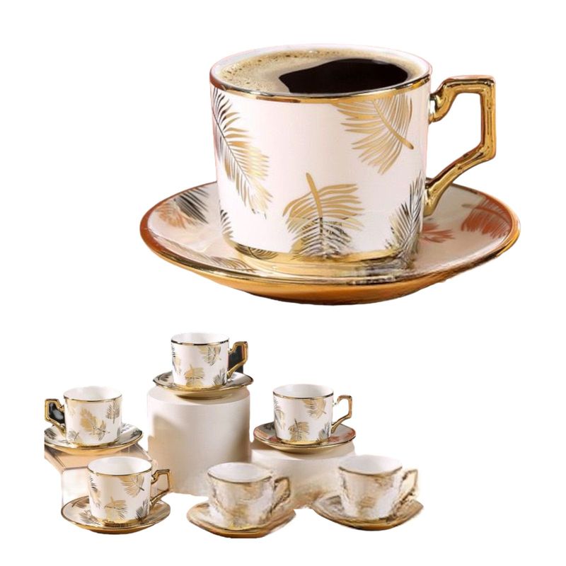 MULTIPLACE COLOMBIA - Set De Pocillos Dorados Para Cafe Tinto X 12 Piezas 150 Cc Importados.
