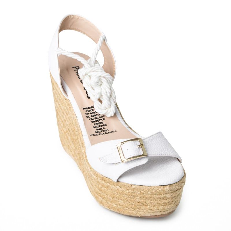 PRICE SHOES - Price Shoes Plataformas Moda Mujer 962CR110BLANCO