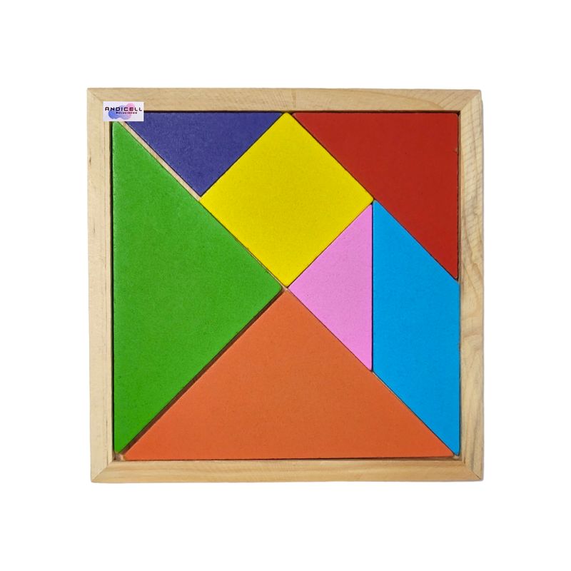 GENERICO - Juego Tangram Didáctico Educativo Madera x 7 Piezas