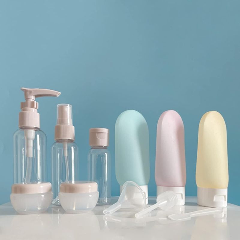 GENERICO - Kit X8 Envases Recargables Viajero Para Champú Jabón Cremas