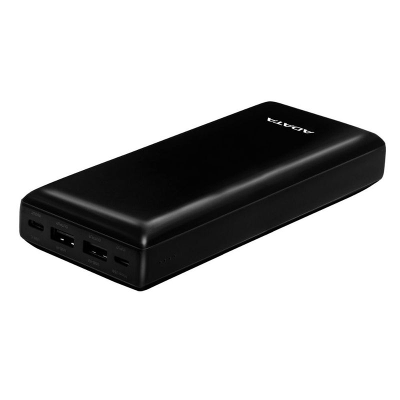 ADATA - Cargador Bateria Portatil Adata PBC20 20000mAh Negro USB Tipo C y A