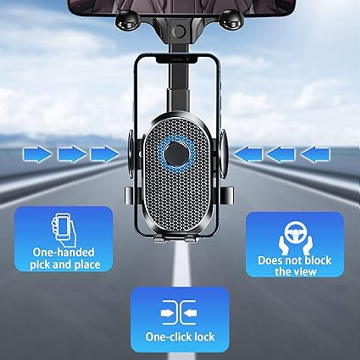 GENERICO - Holder soporte para carro ajustable al espejo