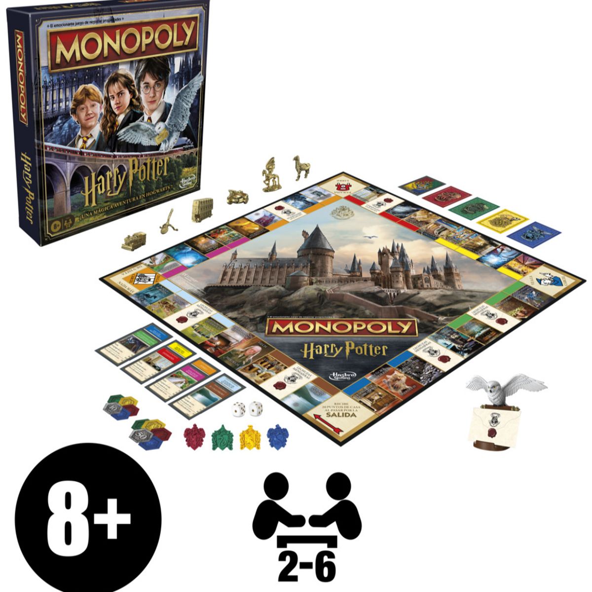 HASBRO GAMING - Juego de Mesa Monopoly Harry Potter