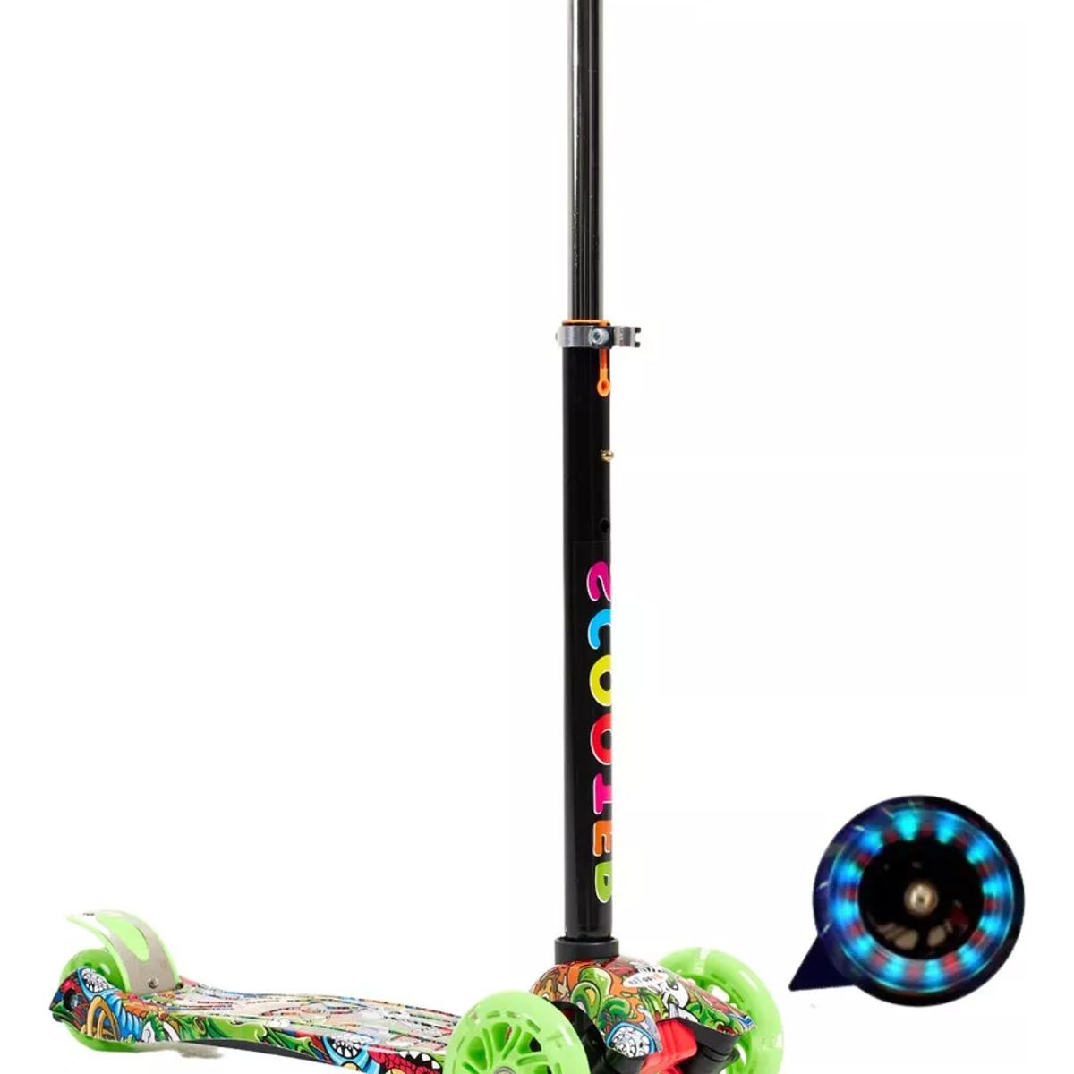 GENERICO - Patineta Scooter Led Juguete Infantil 4 Ruedas Hidráulicas