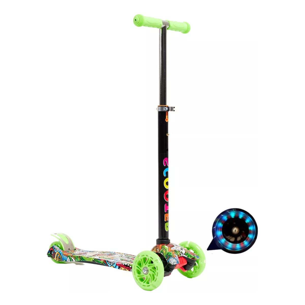 GENERICO - Patineta Scooter Led Juguete Infantil 4 Ruedas Hidráulicas